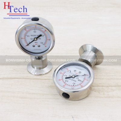 đồng hồ đo áp suất vi sinh dạng màng Carten Pipe