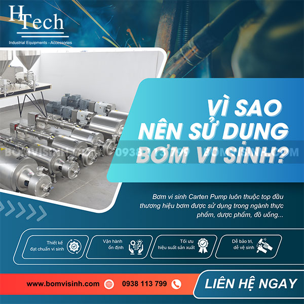 1 Số Loại Bơm Vi Sinh Carten Pump Phổ Biến Tại Việt Nam