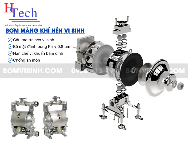Bơm Màng Khí Nén Vi Sinh Carten Pump – Giải Pháp Bơm Công Nghiệp Cho Ngành Thực Phẩm & Dược Phẩm