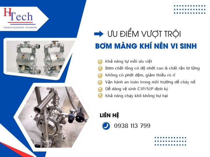 Bơm Màng Khí Nén Vi Sinh Carten Pump – Giải Pháp Bơm Công Nghiệp Cho Ngành Thực Phẩm & Dược Phẩm