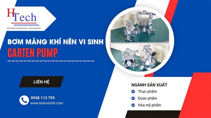 Bơm Màng Khí Nén Vi Sinh Carten Pump – Giải Pháp Bơm Công Nghiệp Cho Ngành Thực Phẩm & Dược Phẩm
