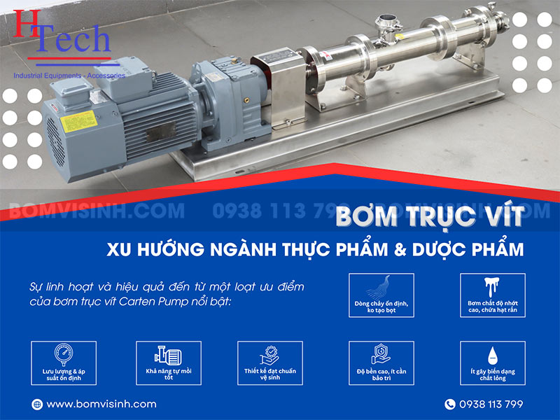 Bơm Trục Vít: Giảm Pháp Bơm Hiệu Quả Cho Chất Lỏng Đặc Trong Công Nghiệp