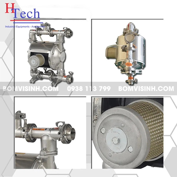 Bơm Màng Khí Nén Vi Sinh Carten Pump HLD3A-50