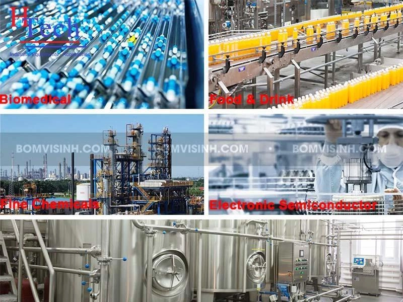 Ứng dụng của đầu nối clamp vi sinh