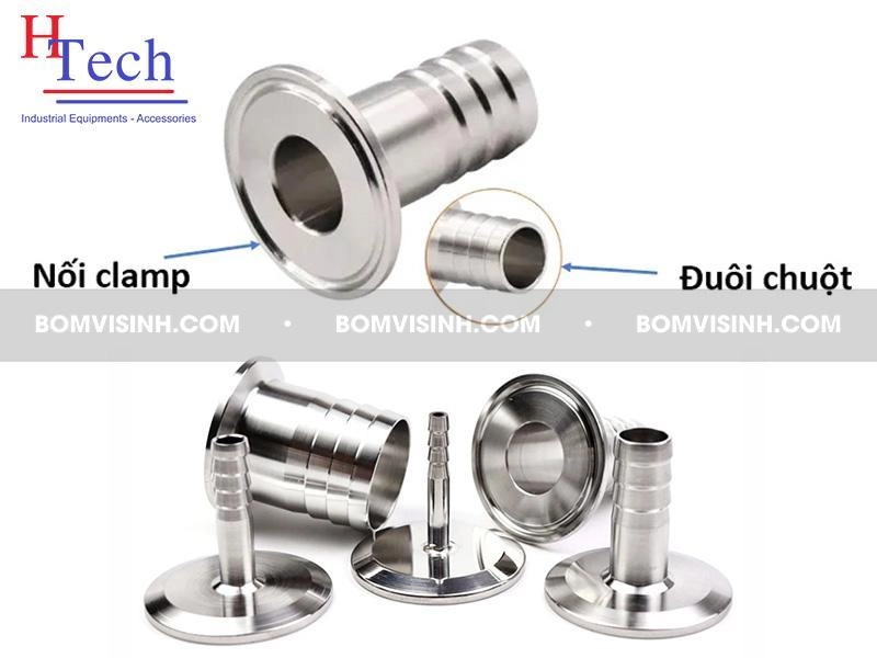 Cấu tạo chung của đuôi chuột clamp vi sinh