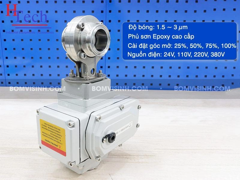 Đặc trưng của van bướm vi sinh điều khiển điện