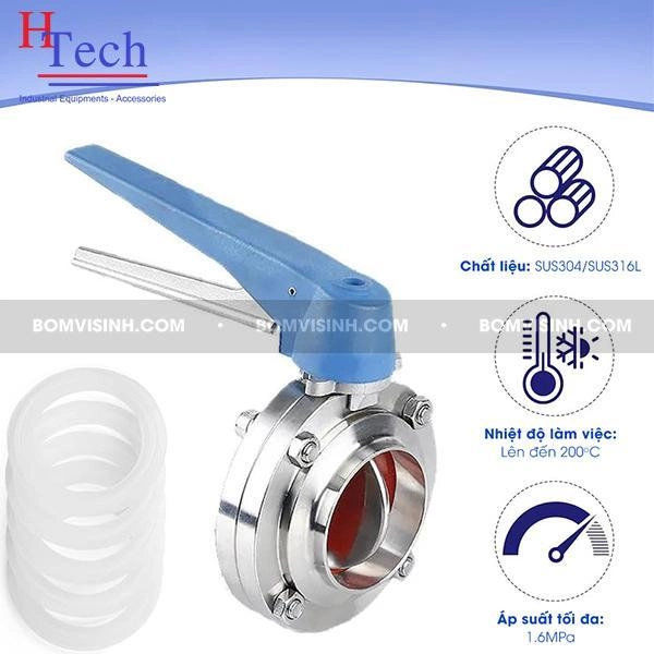 Đặc điểm của van bướm vi sinh tay kẹp