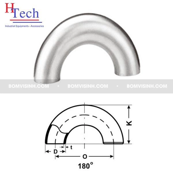 co 180 độ hàn vi sinh Carten Pipe