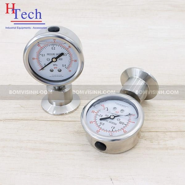 đồng hồ đo áp suất vi sinh dạng màng Carten Pipe