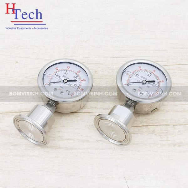 đồng hồ đo áp suất vi sinh dạng màng Carten Pipe