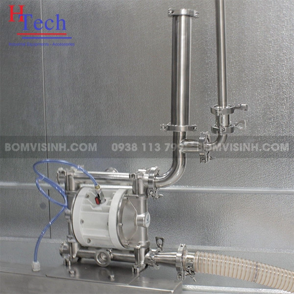 lắp đặt bơm màng khí nén vi sinh Carten Pump