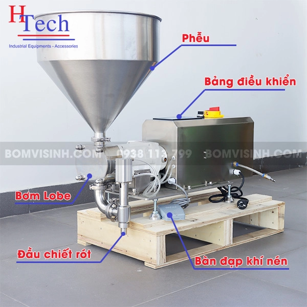 cấu tạo hệ thống chiết rót chất đặc, máy bơm chiết rót Carten Pump