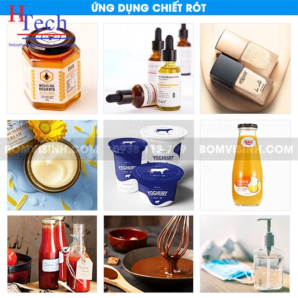 ứng dụng hệ thống chiết rót chất đặc Carten Pump, ứng dụng máy bơm chiết rót Carten Pump